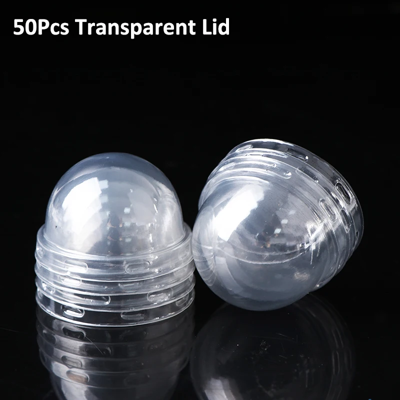 

50pcs Cupcake Paper Cup Transparent Lid Cover for Baking Cups Muffin Paper Cup