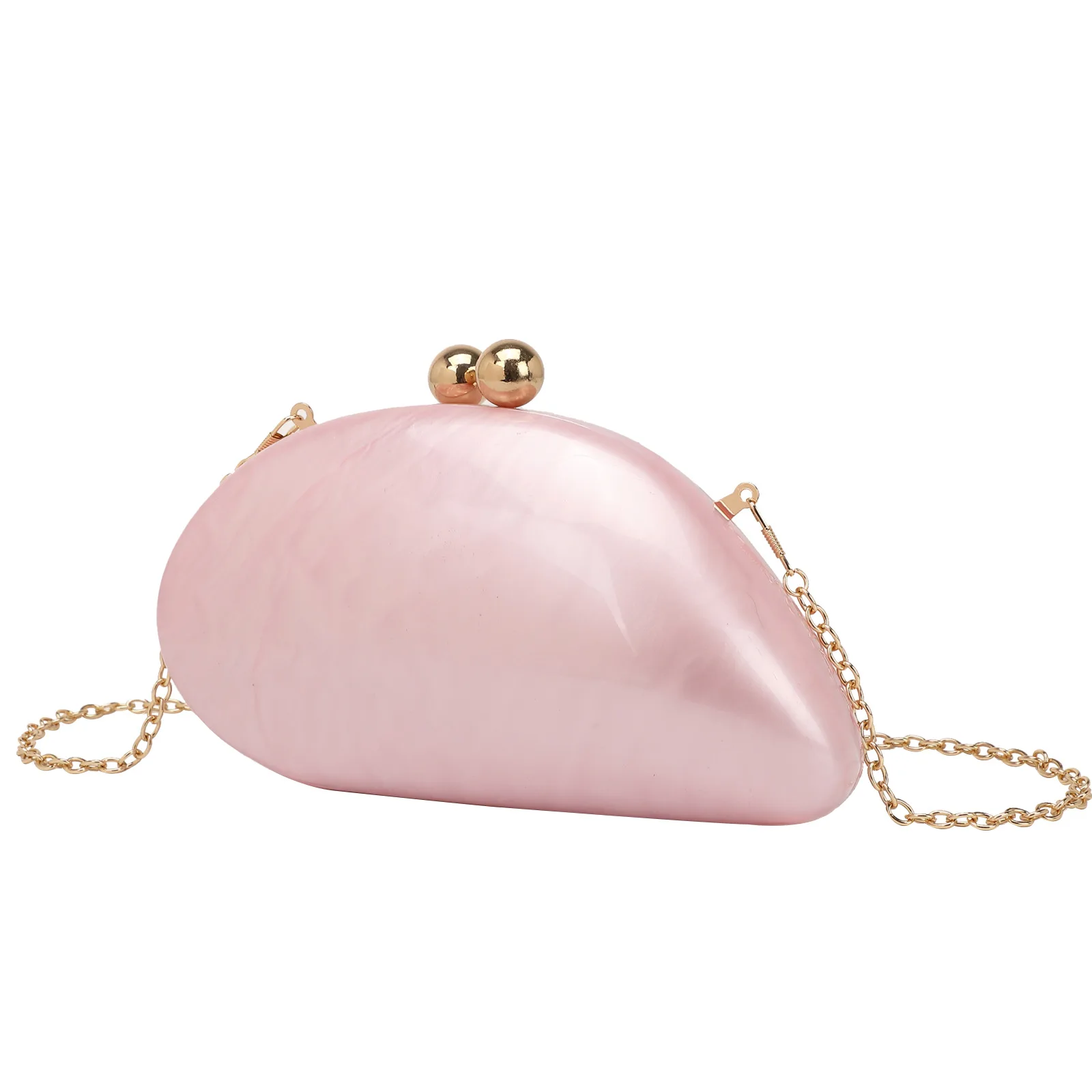 

Ladies Dinner Acrylic Slug Shape Bag Chain Messenger Evening Fashion Personalized Bag Bolso De Mano Vestido De Noche Fiesta Lujo