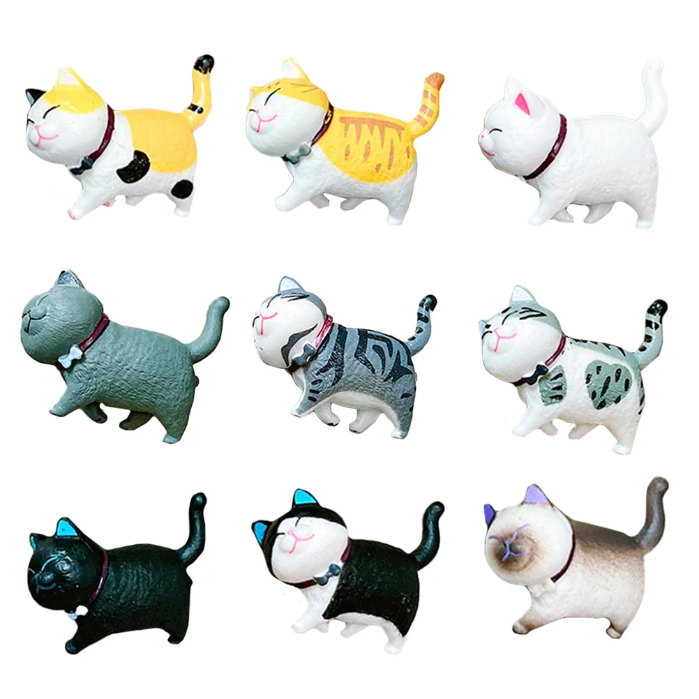 

9 Pcs Fridge Magnet 3D Cat Calendar Whiteboard for Black Magnetic Refrigerator Magnets