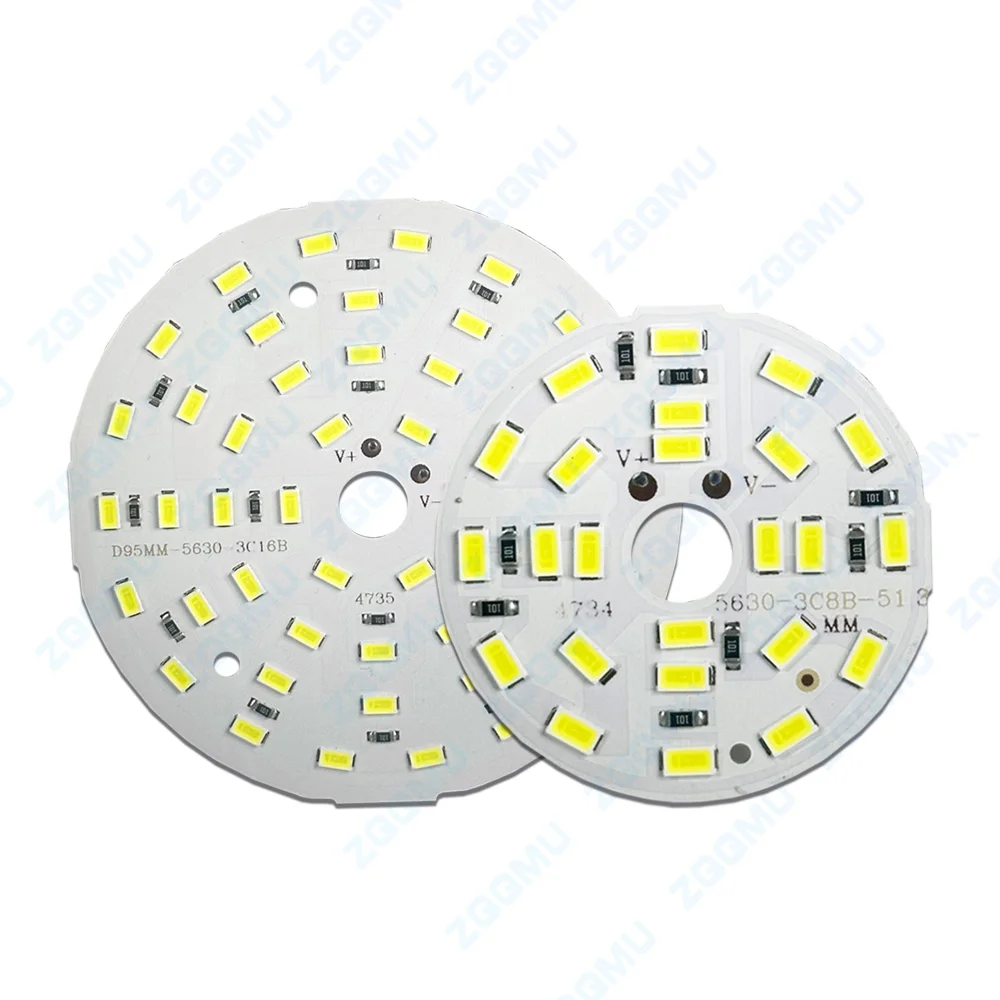 جولة LED لوحة دارات مطبوعة DC12V 3 واط 5 واط 7 واط 12 واط 24 واط الجهد المنخفض 5730 2835 SMD 3000 كيلو الأبيض الدافئ 6000 كيلو كول الأبيض ضوء لمبة رقاقة للمنزل #5
