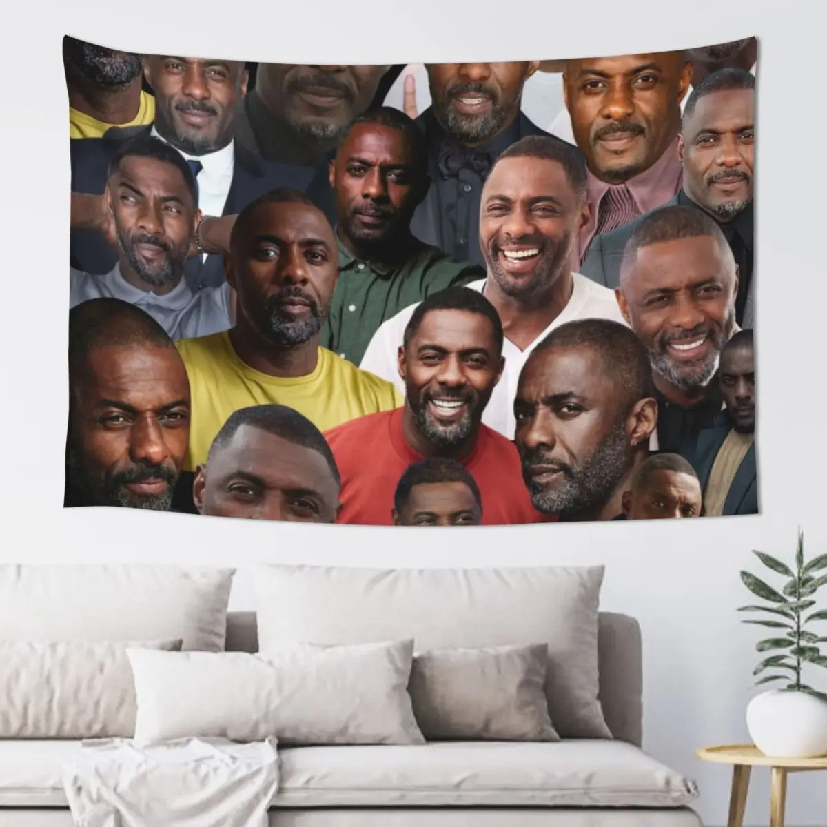 

Idris Elba design photo collage Tapestry Room Decor Cute Aesthetic Room Decor Luxury Living Room Decoration Tapestry