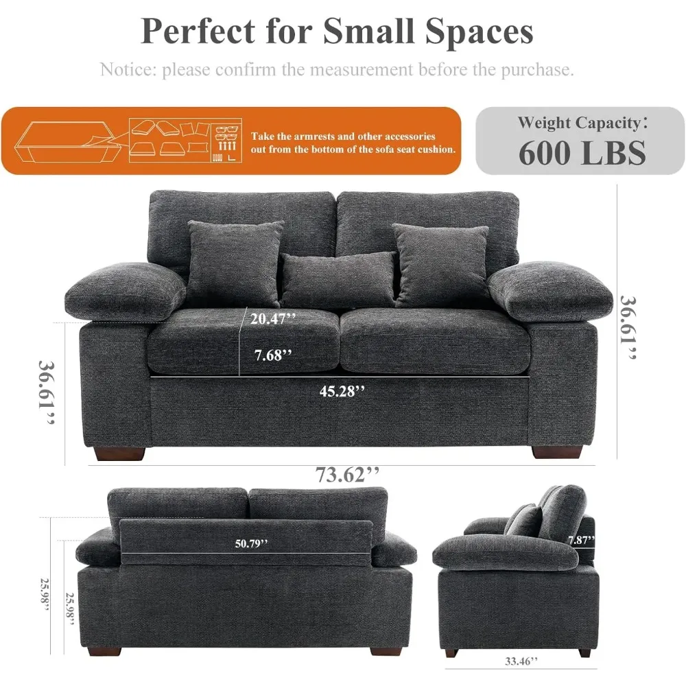 Loveseat Sofa Couch 73