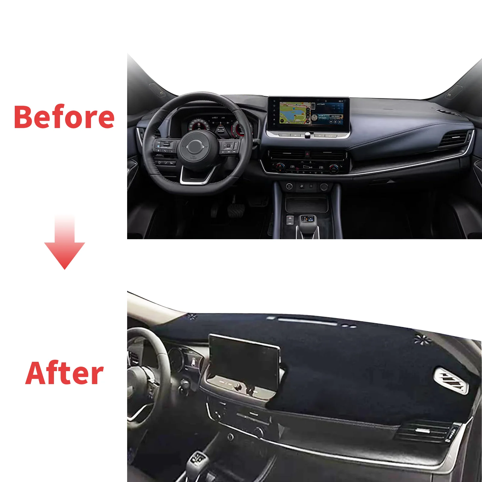 

fit for Nissan Qashqai J12 2021-2025 Vehicle Specific Fit Car Dashboard Cover Mat Custom Anti-Glare UV Protective Dashmat