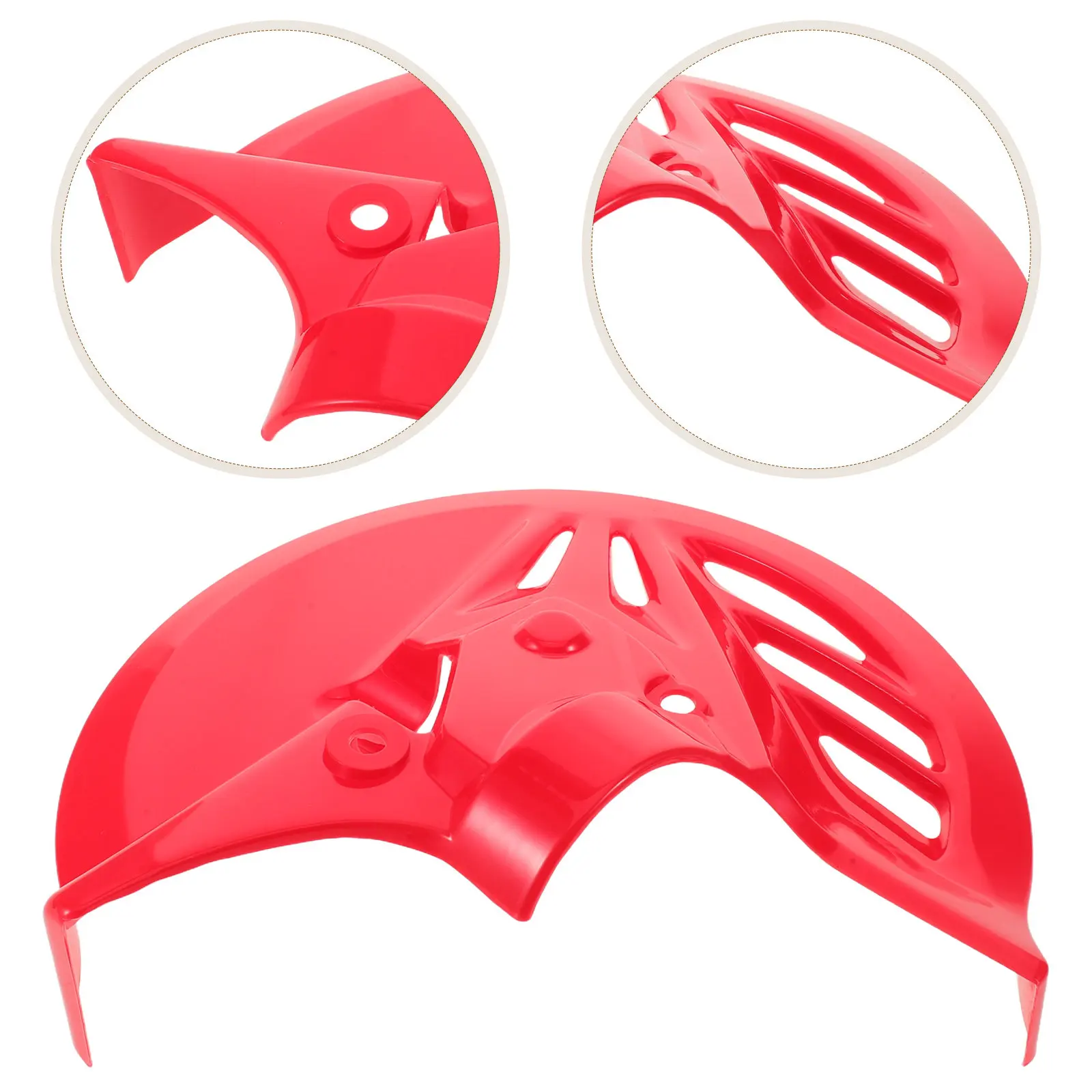 Motorcycle Front Brake Disc Protective Cover 270Mm Plastic Rotor Guard Shield for Road Riding Red Heat Resistant Brake Disc