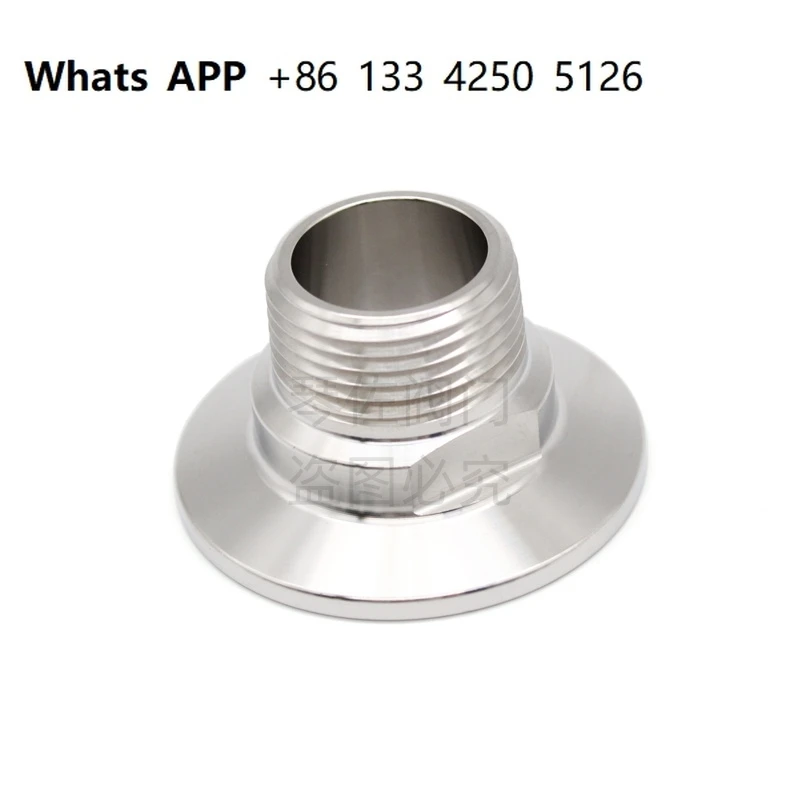 

1PC NPT American standard SS304/316L sanitary grade stainless steel clamp chuck external thread joint external thread buckle