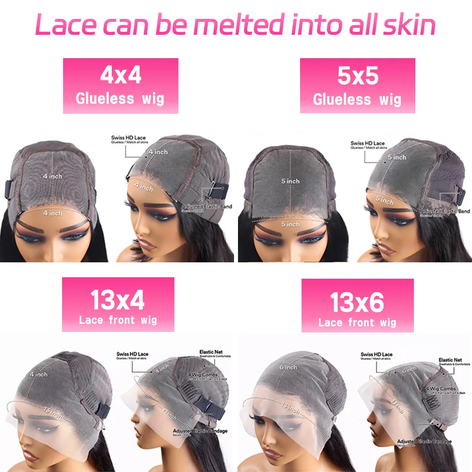 100% cabello humano hueso recto 13x6 HD pelucas frontales de encaje 5x5 sin pegamento 30 40 pulgadas 13x4 peluca con malla Frontal cierre negro ropa brasileña