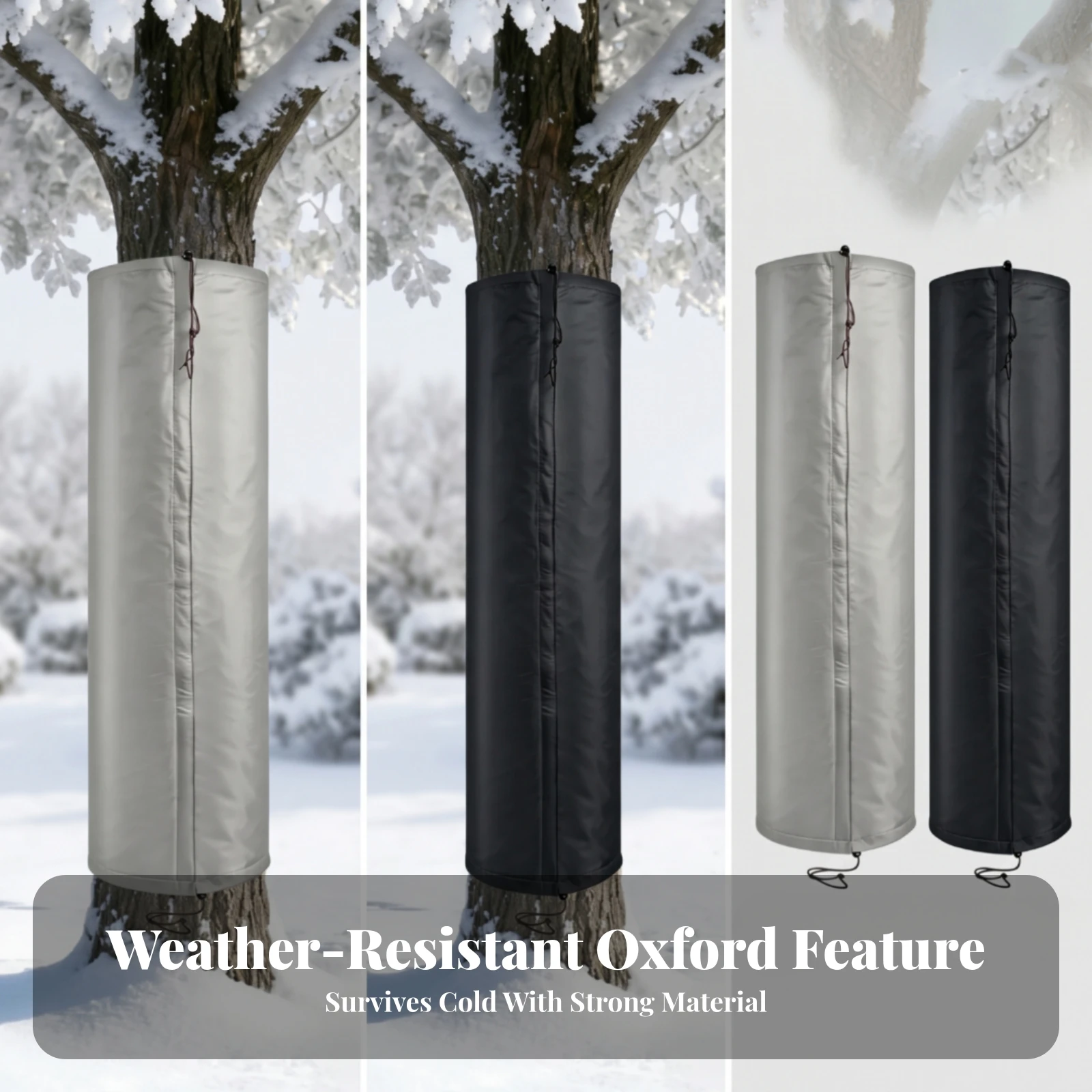 Tree Trunk Protector with Drawstring Thermal Tree Trunk Cover with Drawstring Winter Plant Protection Cover Reflective