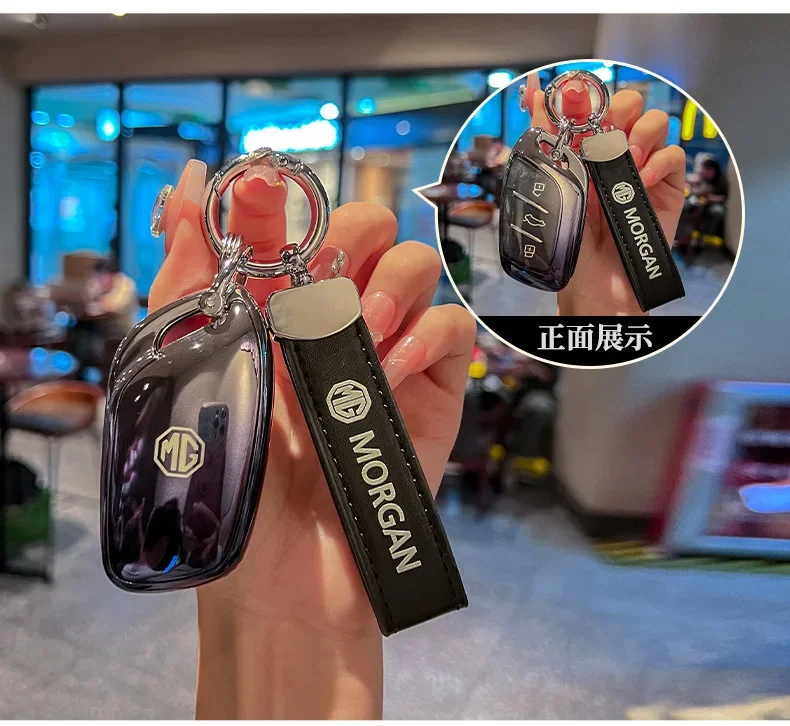 Fahion Soft TPU Car Key Case Cover Shell Fob For MG ZS EV GS GT EZS HS EHS MG3 MG5 MG6 MG7 2019 2020 Auto Styling Accessories
