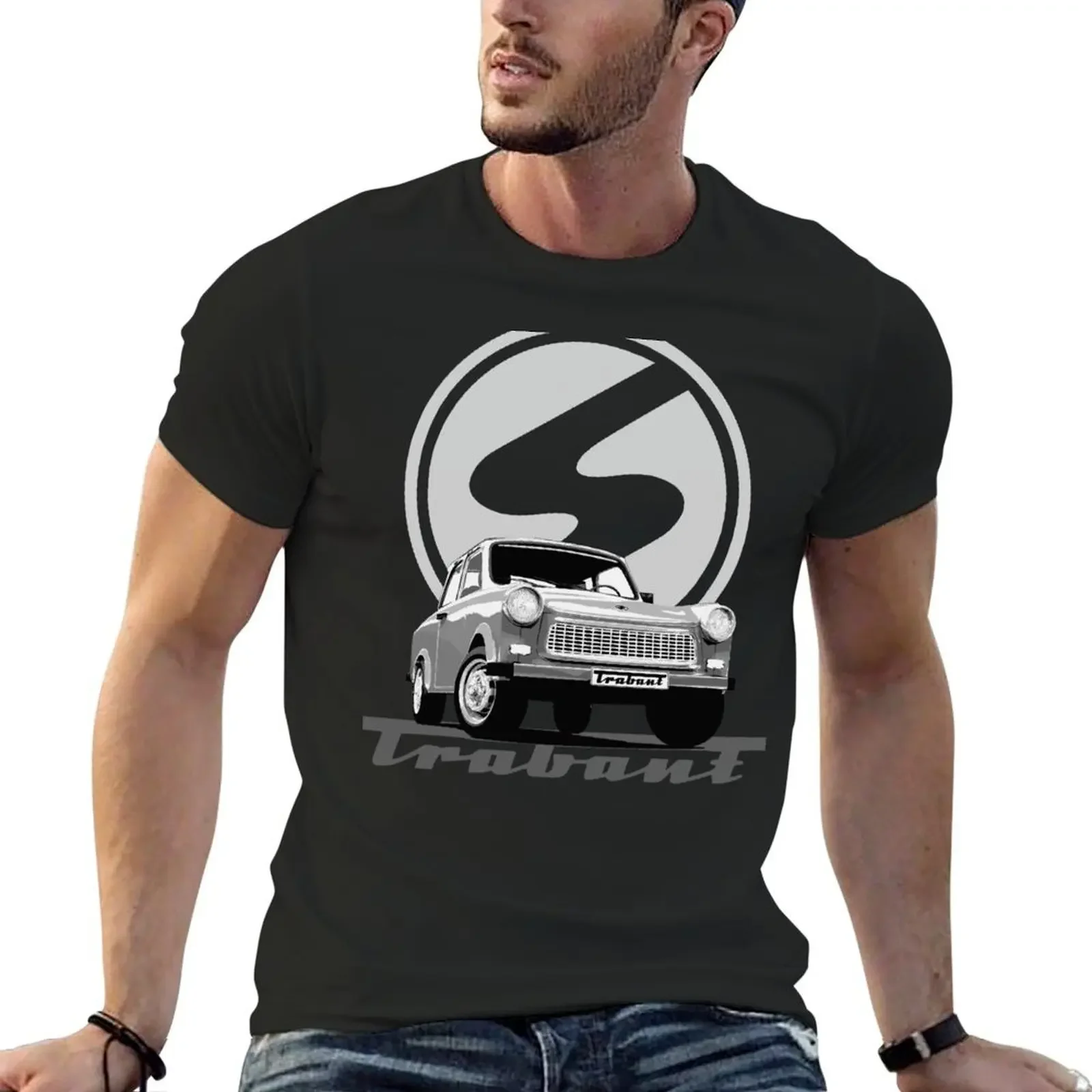 

Trabant 601 (on black) T-Shirt korean fashion tops fitted t shirts for men