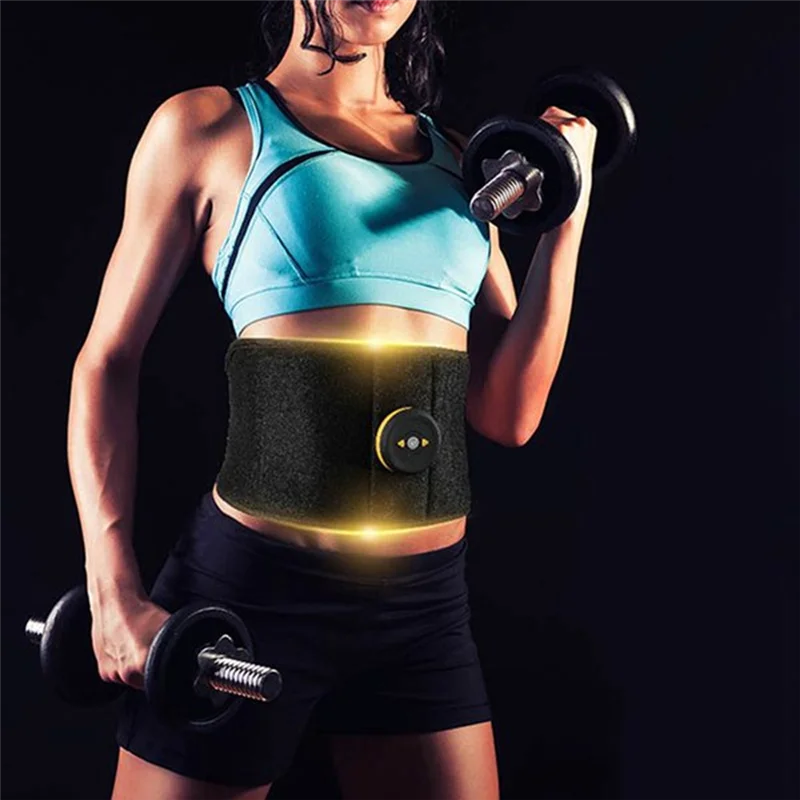 

Muscle Stimulator Weight Loss EMS Fitness Vibration Belt Fitness Massage Gym Protection Belt Orange