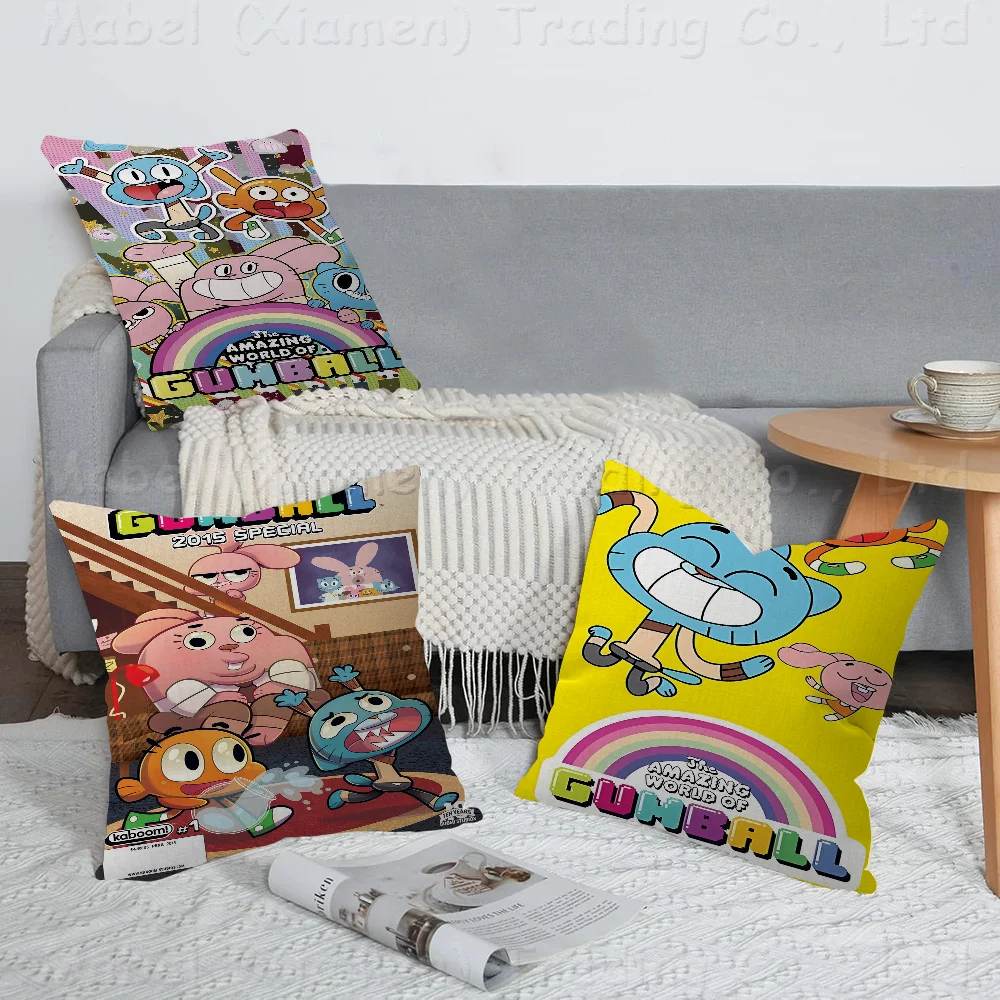 

The Amazing Funny W-world Of Gumball Pillow Cushion Cover Pillowcase Living Room Sofa Home Decor Customized