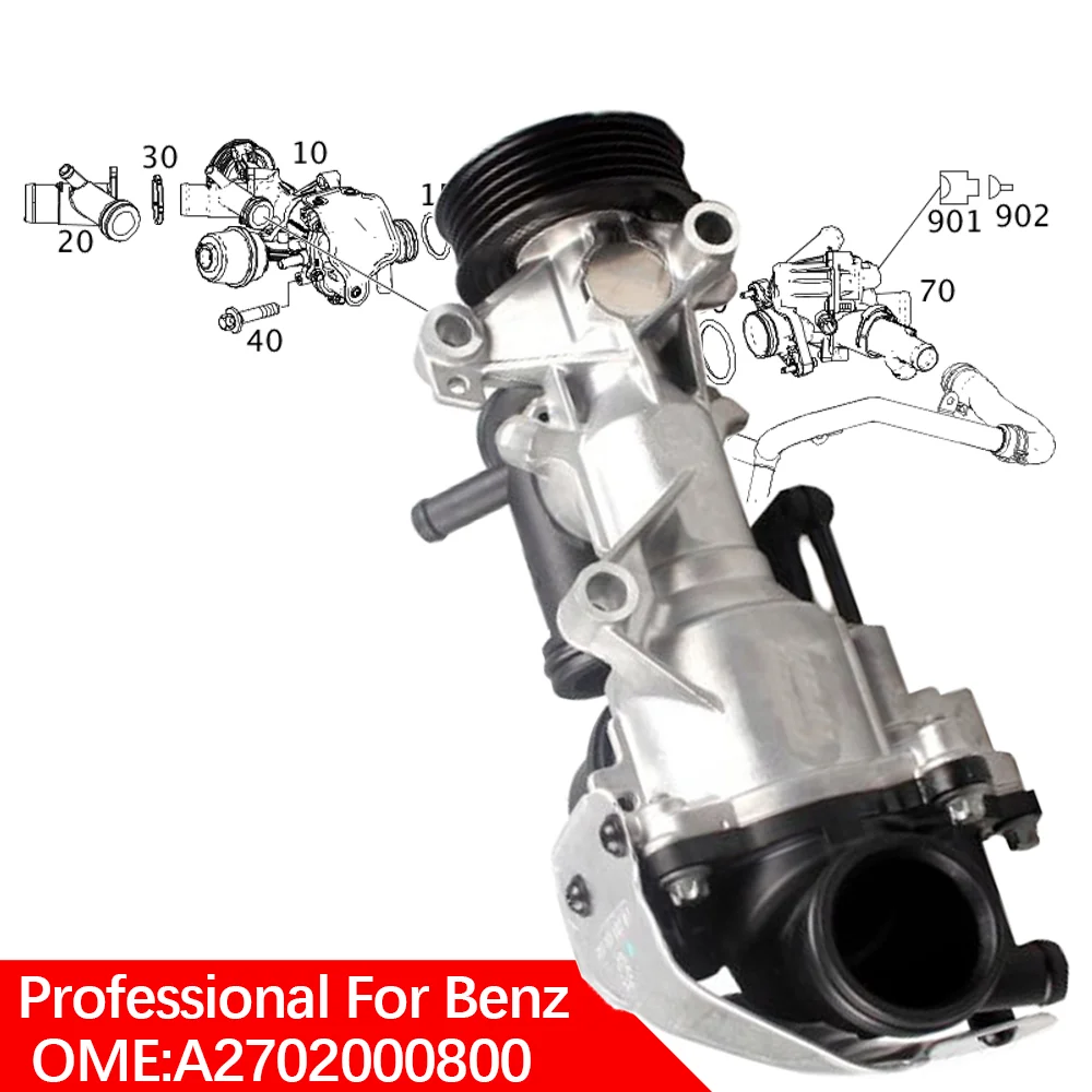 A2702000800 A2702000000 For Mercedes-Benz M270 X156 W176 W246 C117 W242 A180 A260 B260 CLA220 GLA200 engines Cooling Water Pump