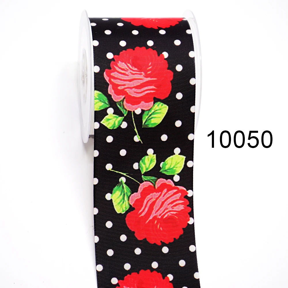 DIY Cartoon Flower Printed Grosgrain Ribbon For Craft Supplies Sewing Accessories 5 Yards. 10050
