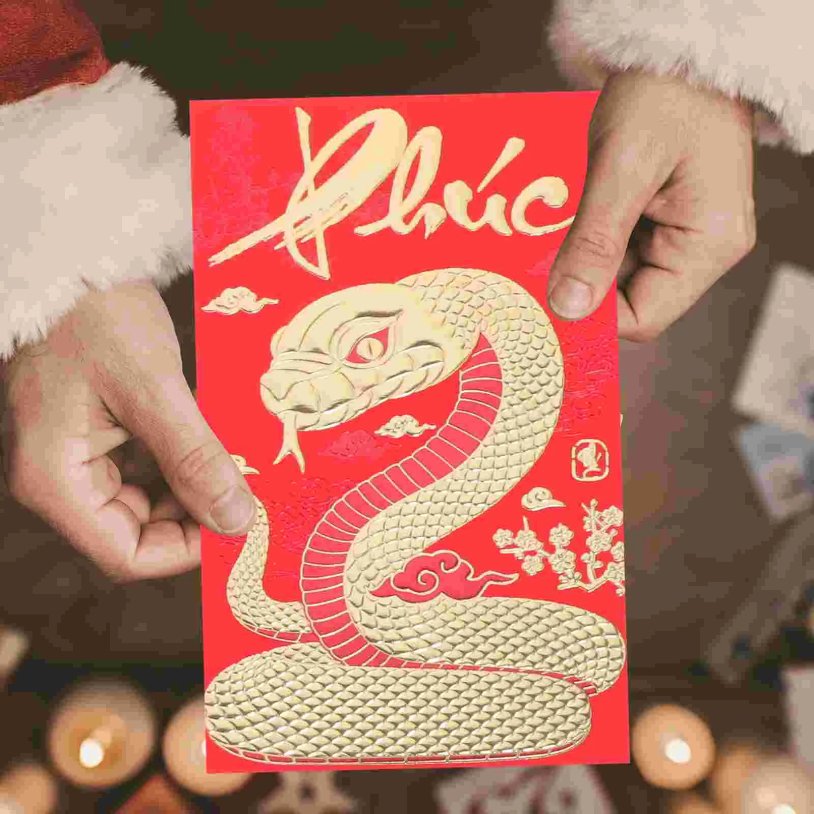 Year Snake Spring Festival Red Envelope Pocket Vietnamese Money Pouch Pockets New Packet Envelopes Bags