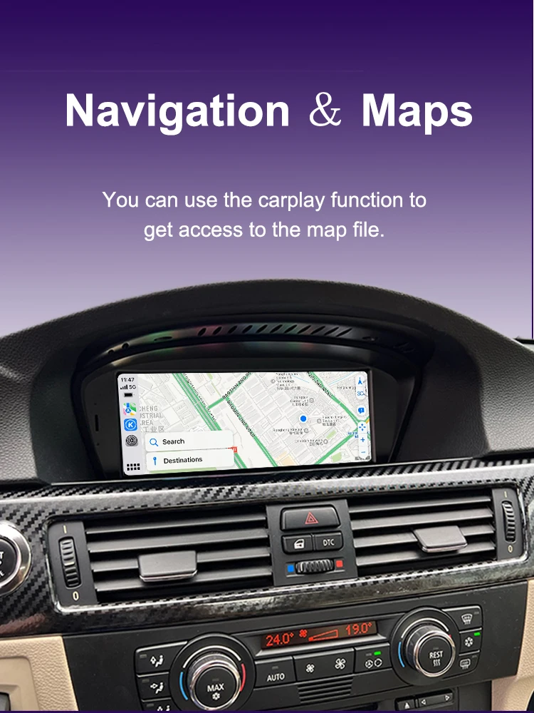 AUTOTOP 8.8" Wireless Carplay Android Auto Car Radio For BMW 3/5 Series E60 E61 E63 E90 E91 CIC CCC Linux Touch Screen YouTobe