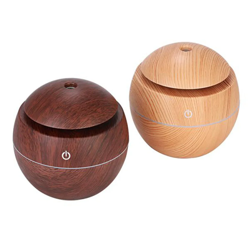 130ML Wood Grain USB Air Humidifier Air Purifier Aroma Diffuser for Spa