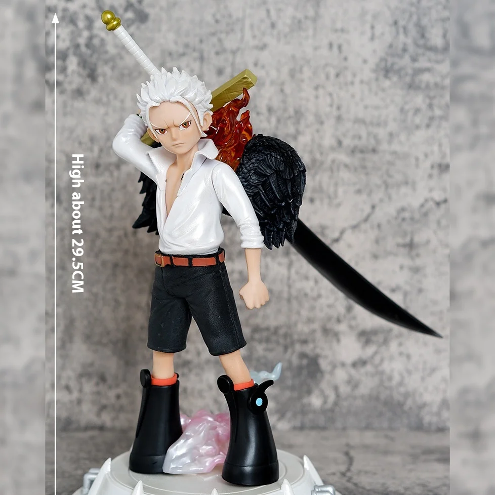 29cm Anime Seraphim Dracule Mihawk Egghead Figure One Piece Action Figures Eagle Eye Figurine Pvc Collection Model Statue Toy