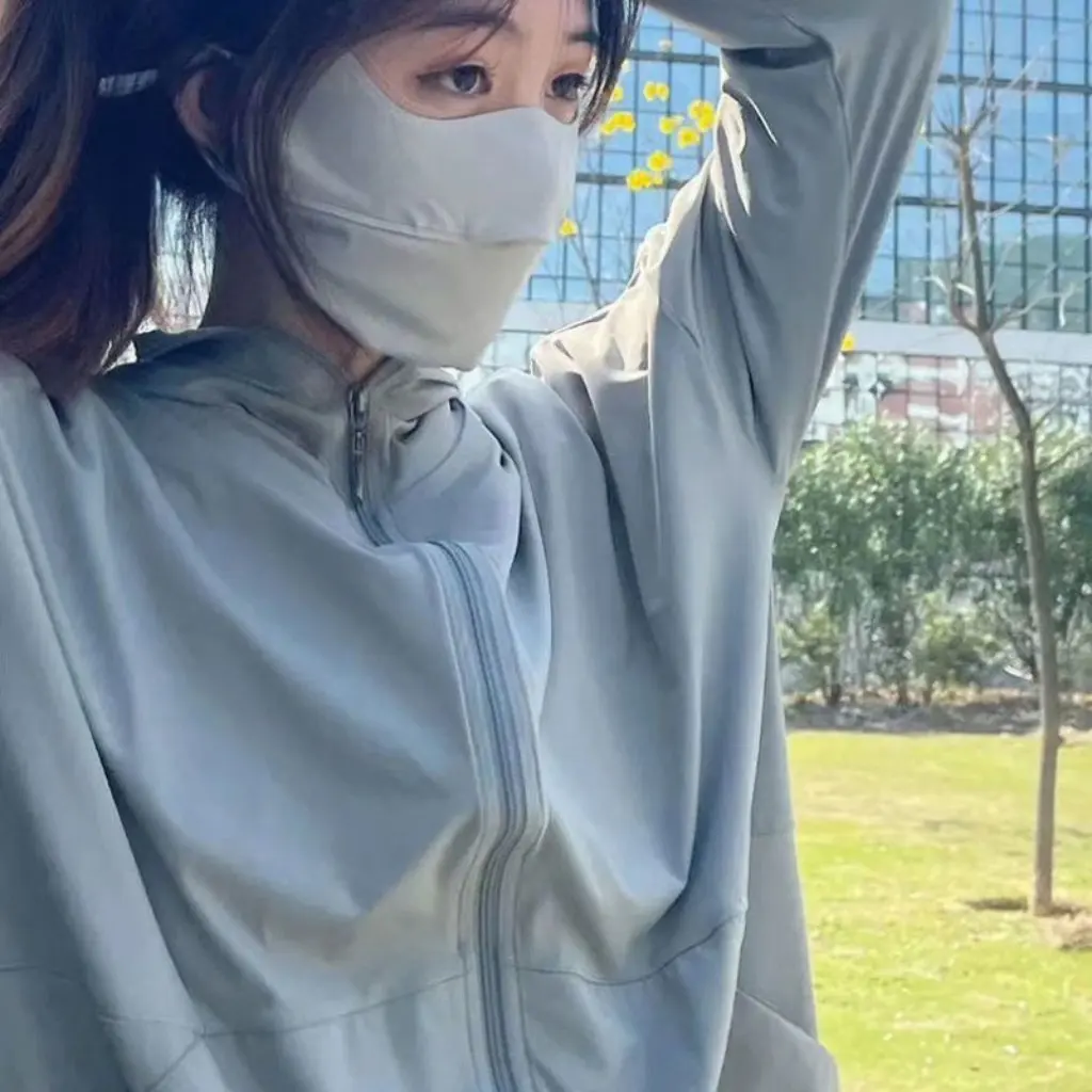 

Summer Women's Loose Cardigan Sun Protection Ultra-Thin Breathable Outer Wear Korean Style Pure Desire Thin Coat