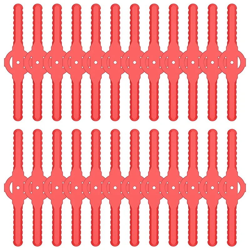 String Trimmer Head Blades Replace , 24 PC Plastic Cutter Blades Replacement For Cordless Grass Trimmer