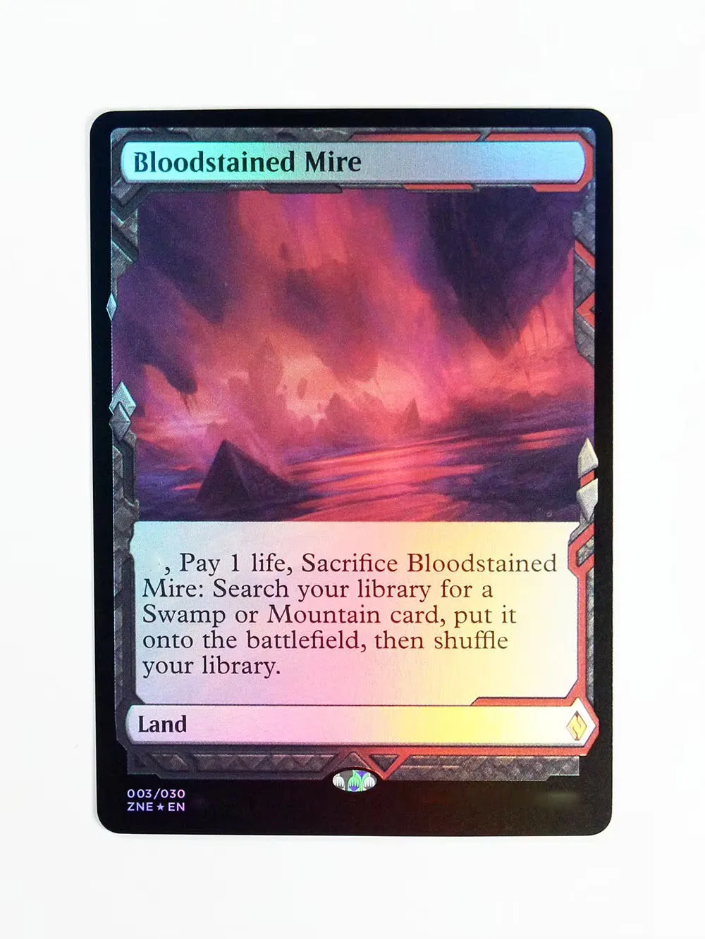 Foil Basic Land sets ZNE TCG Magic Cards Game Najwyższa jakość Proxy Playing Cards wooded foothills Gra planszowa Trading Cards Proxy