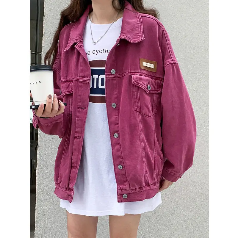 

High End Sweet And Cool Pink Denim Jacket For Women'S 2025 Autumn And Winter New Fashion Design Loose Top