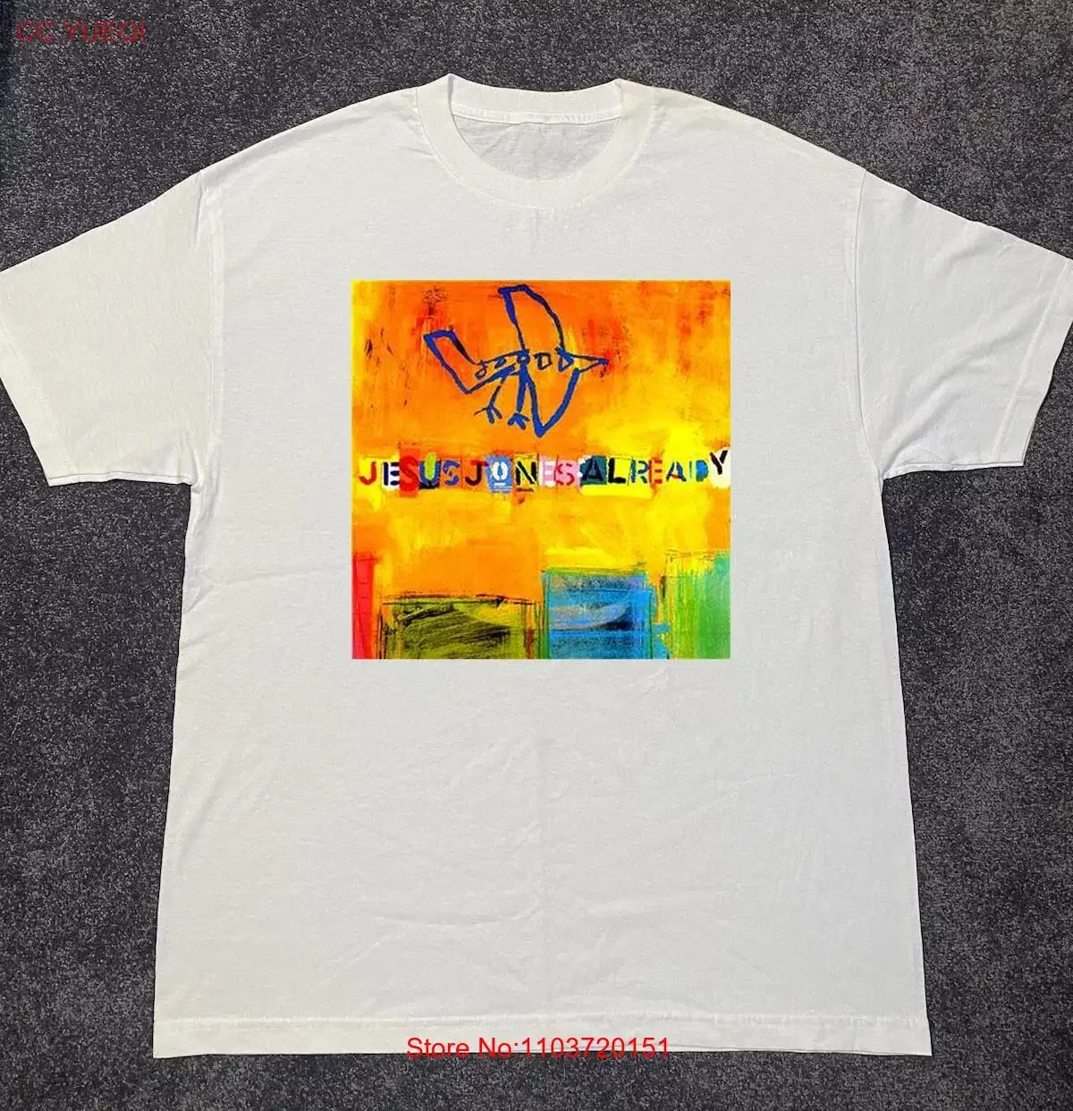 Jesus jones banda já álbum para fã t camisa tamanho completo s 5xl tt679 vintage lavado topo para uso diário gráfico casual