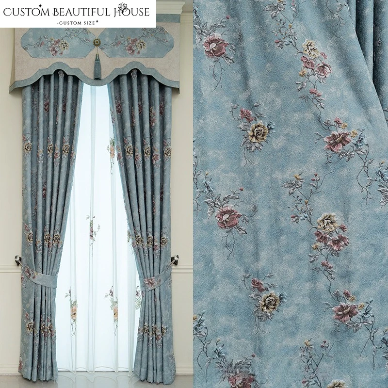 

Трехмерные рельефные высокоточные жаккардовые шторы класса люкс в европейском стиле для декора гостиной, столовой и спальни