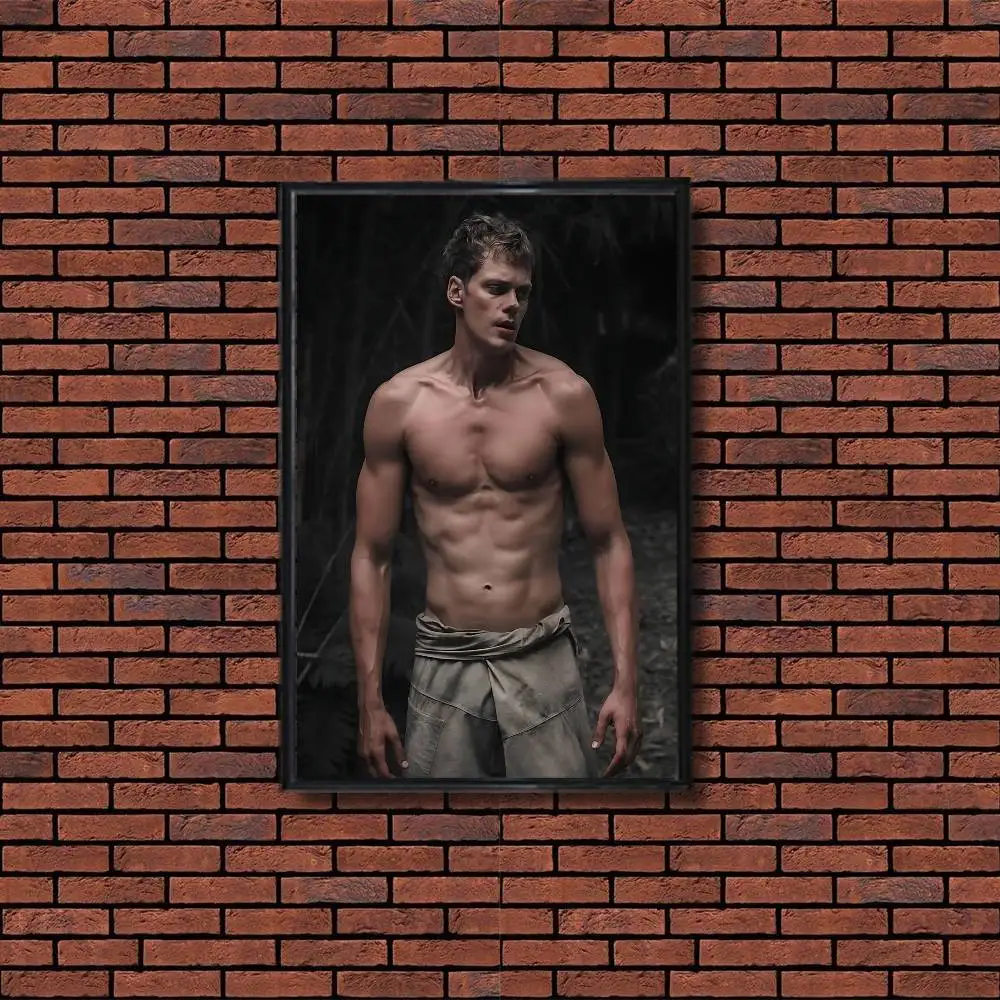 Muscle cool Bill Skarsgard High Quality Dorm Living Room Aesthetic Wall Decoration Painting Poster Stickers Gift