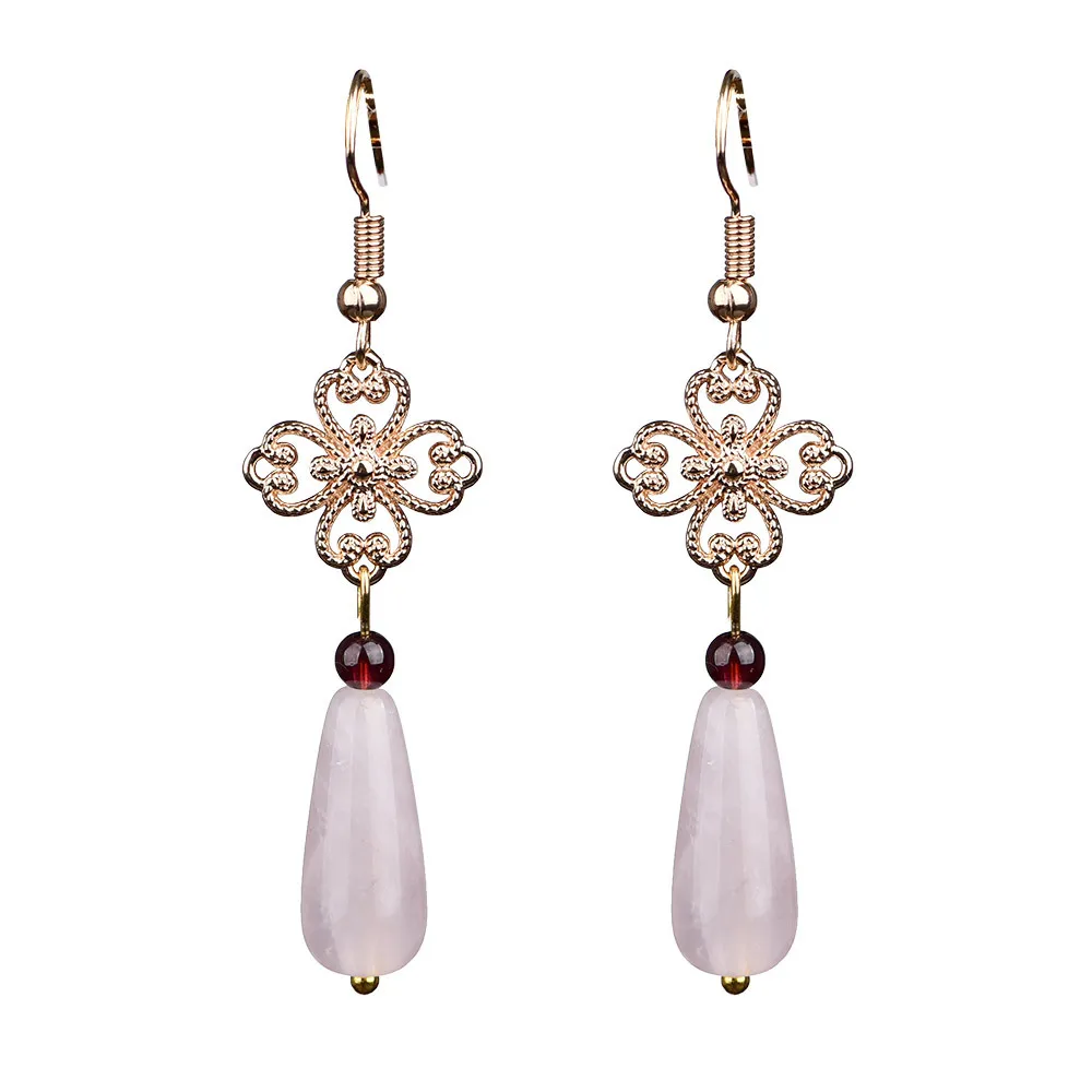 Natürliche Jade Wassertropfen Ohrringe Luxus Geschenke für Frauen Designer Amulett geschnitzter Edelstein echter Schmuck Charm Lucky