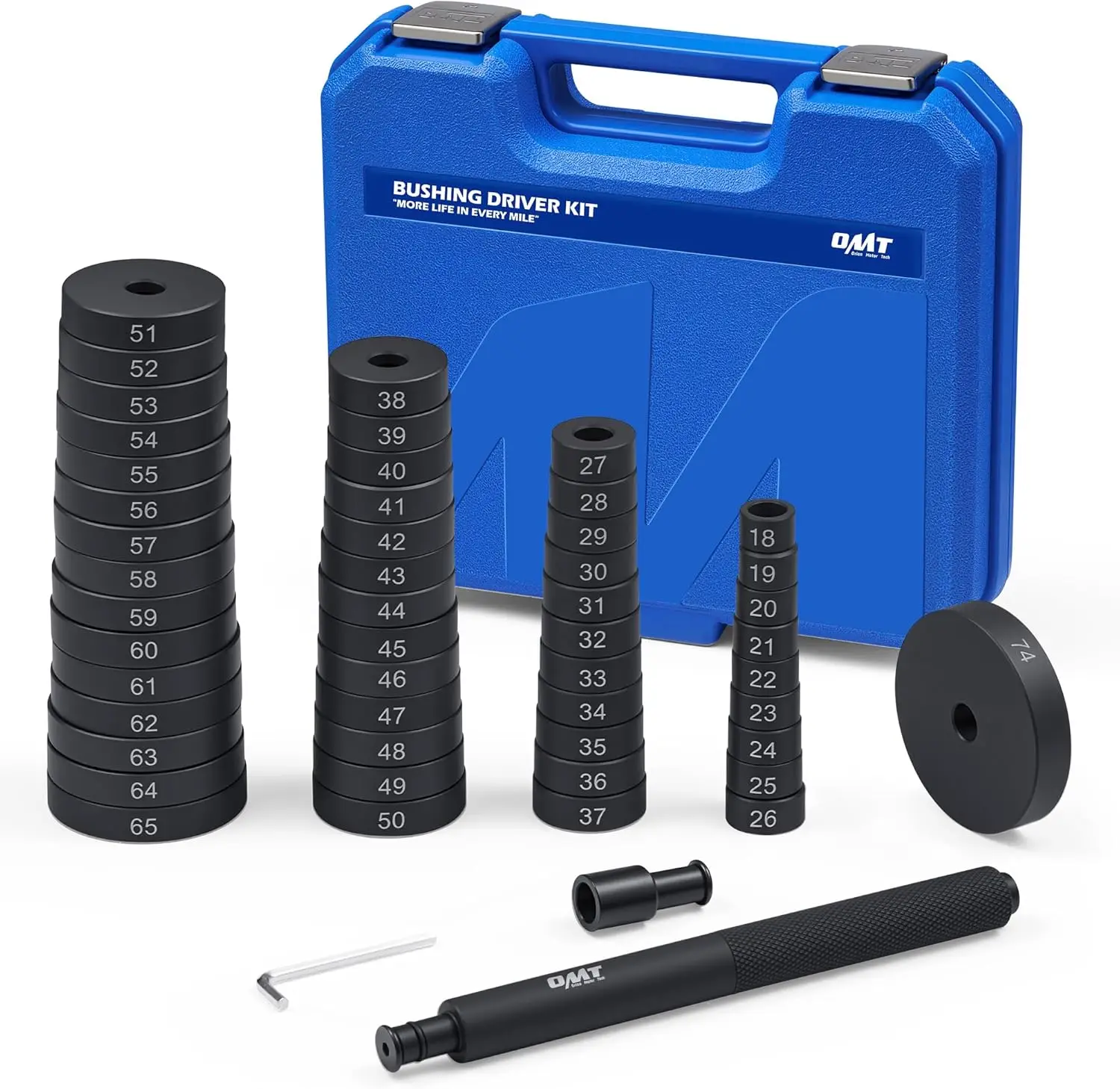 

52-in-1 Custom Bushing Driver Tool Set for Transmission Wheel Axle Bearing Race Seal Installer Remover Kit