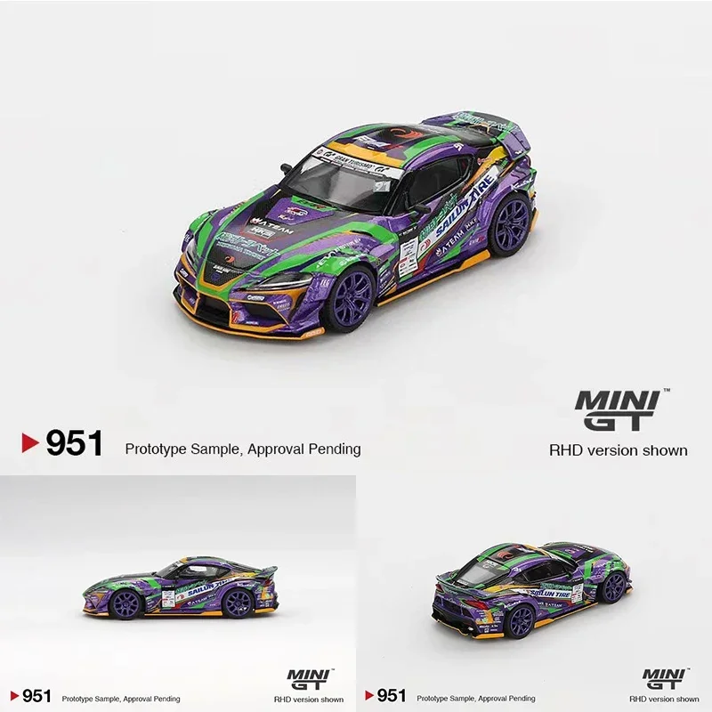 

Предпродажа MINIGT 951 1:64 Toyota GR Supra KUHL 2021 D1GP EVANGELION RACING D1, литая под давлением диорама, модель, коллекция игрушек