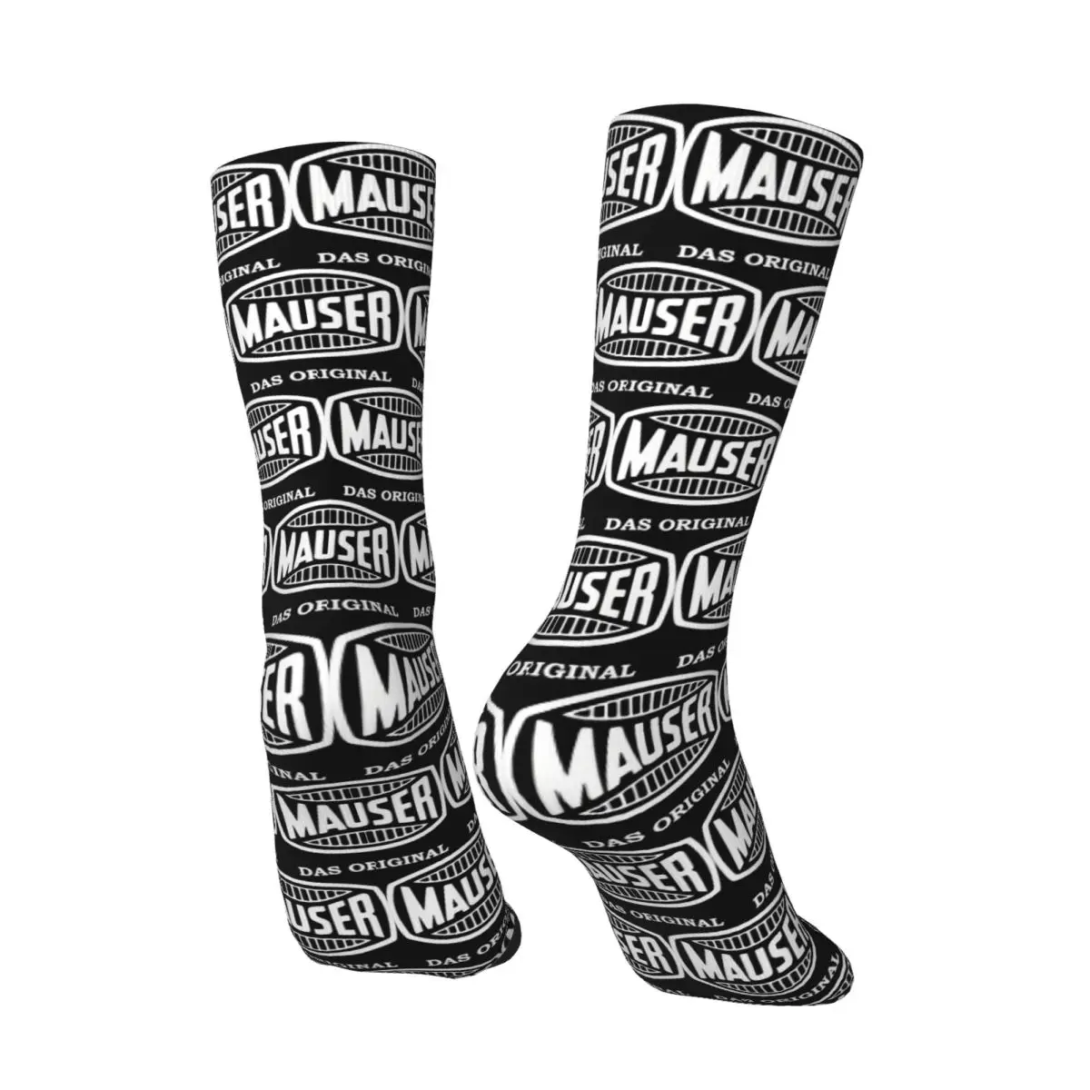 All Seasons Mauser Logo Merchandise Socks Harajuku Crew Socks High Quality Stockings for Men Women Christmas Gifts