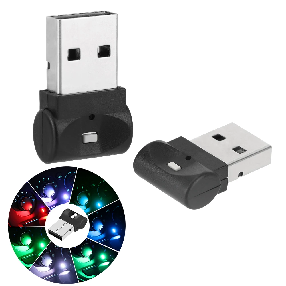 Mini USB Car Foot Light LED Atmosphere Light Plug And Play Emergency Lighting PC Auto Interior Car Accessory