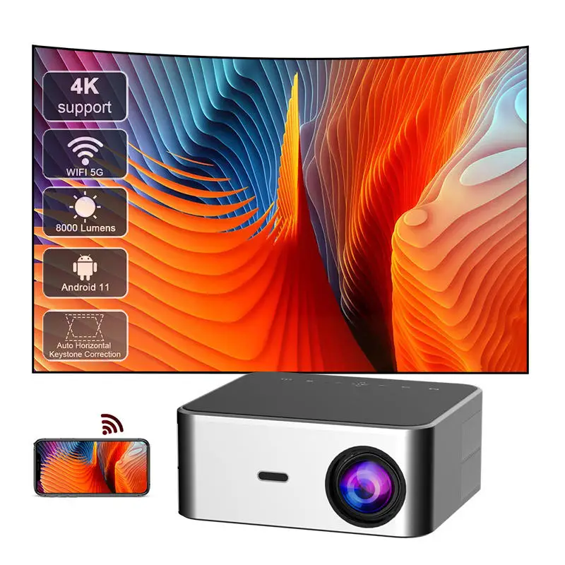 Nieuwste Smart Android11 Home Theater Projecteur Draagbare Auto Hd Proyector Mini 4K Videoprojector