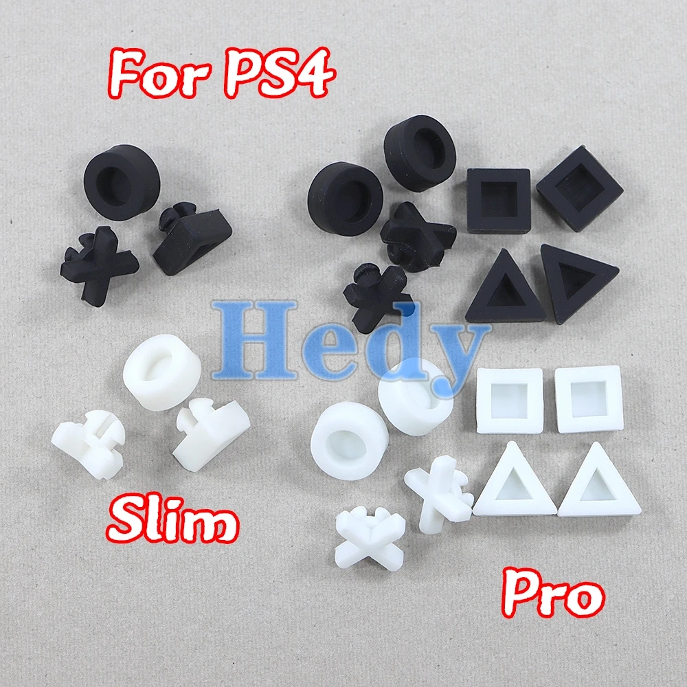 50sets Color Black Silicon Bottom Rubber Feet Pads Cover Cap For Sony PS4 PS 4 Pro Slim Console Housing Case Rubber Feet Cover