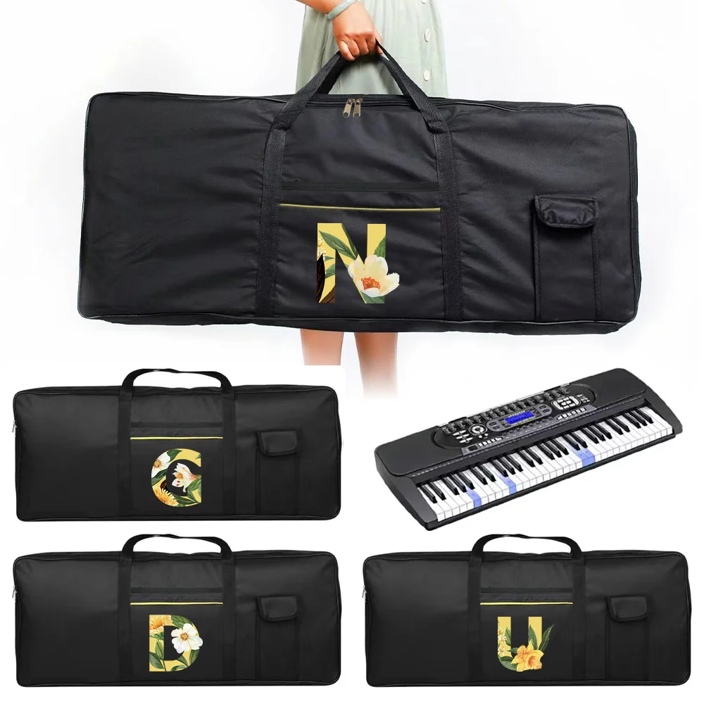 

Electronic Organ Bag Portable Keyboard Thick Bags Universal Durable Handbag Large Capacity Instruments Organizer Floral Series