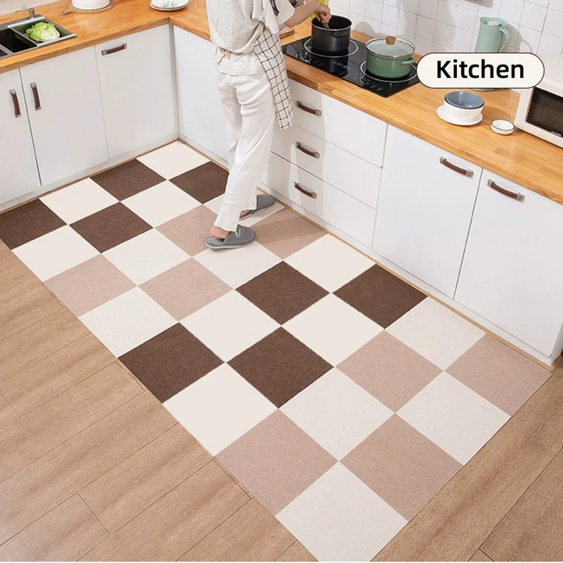 Office Chair Cushion Carpet Waterproof and Anti-slip Floor Protection Rugs Mat Home 30x30Cm Self-adhesive Anti Slip Small Carpet