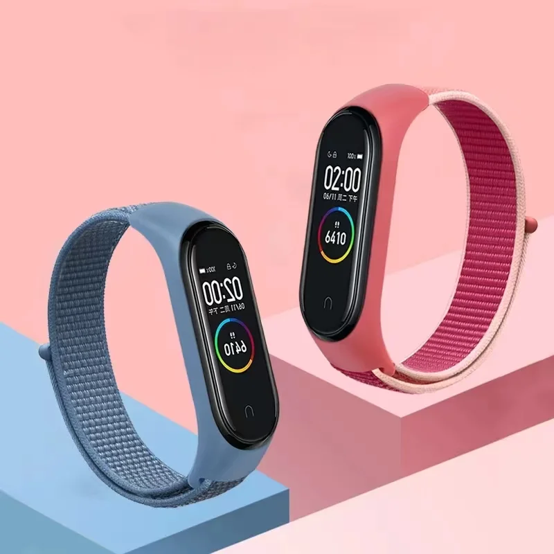 Nylonowy pasek do Xiaomi Mi band 7 6 5 4 inteligentna bransoletka sportowa wymienna oddychająca opaska opaska na nadgarstek do Xiaomi Mi band 5 4 3