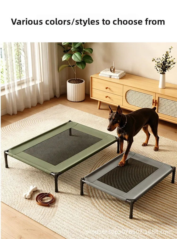 Sommerliches, atmungsaktives Haustier-Marschbett, feuchtigkeitsbeständig, erhöht über dem Boden, Katzen- und Hundebetten, Betten für kleine und mittelgroße Hunde – Detail 8