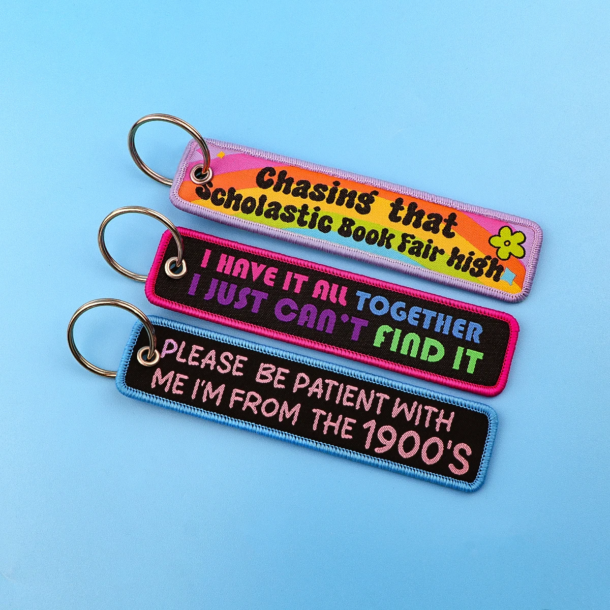 Cute Cat Embroidery Key Fobs A - Embroidery Quote ulasan dan harga