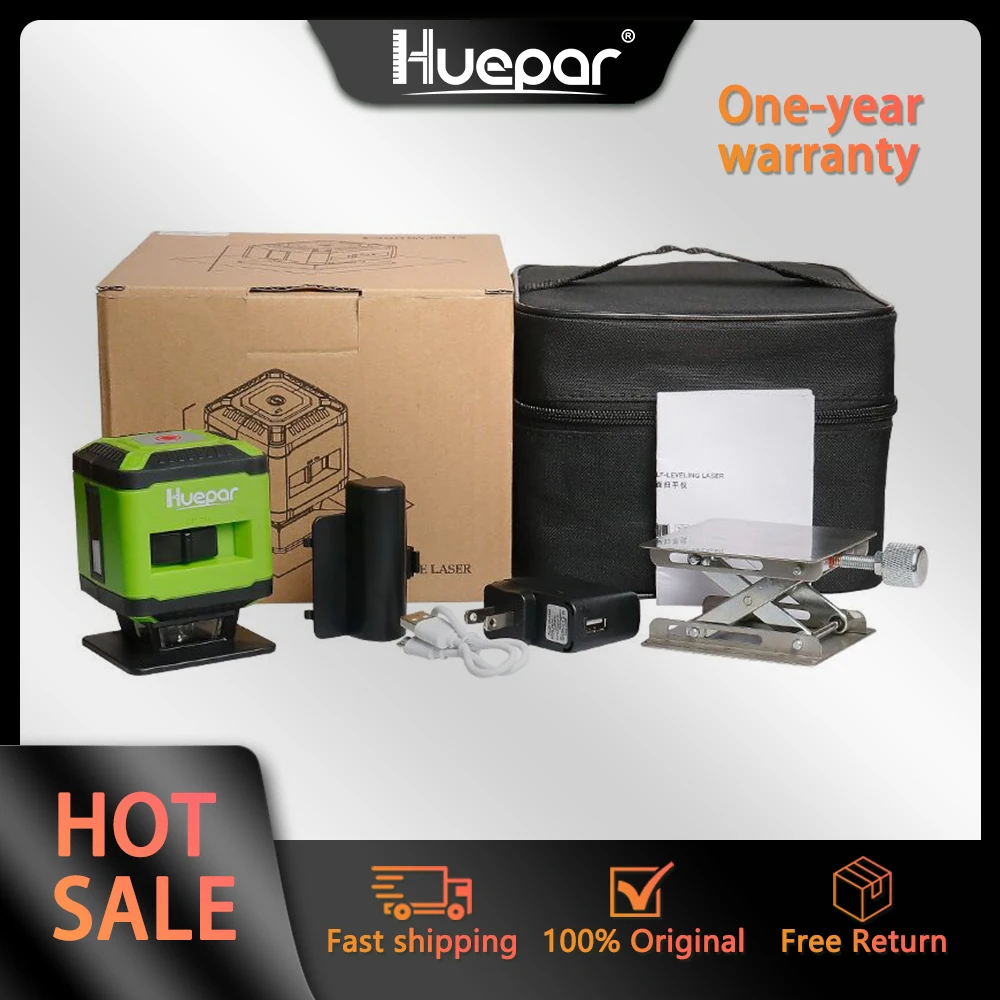 

Huepar Floor Laser Level Green Beam Installation Laser with Line-Switching Mode for Tile Laying Square Leveling Cross Line Laser