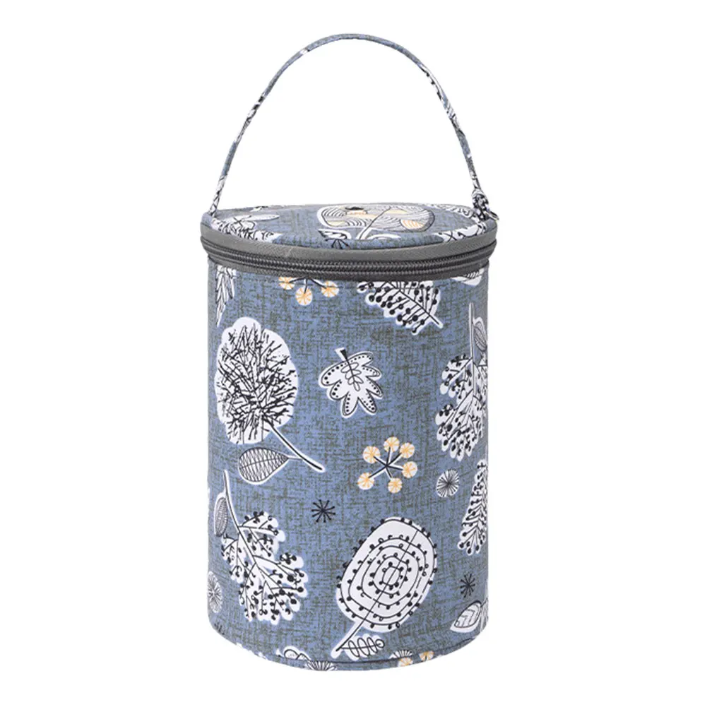 الحياكة حقيبة كروشيه سعة كبيرة إبر الحياكة حمل المنظم أكسفورد القماش السفر الكروشيه الغزل حقيبة يد لخطاف كروشيه