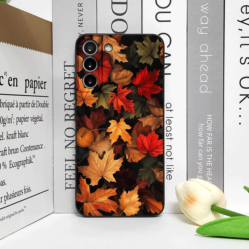 Funda de teléfono de hoja de arce de otoño pintada a mano para OnePlus 13 12 13R 11 10 9 8 Pro Nord 4 N100 N20 CE3 ACE2 ACE3 5G cubierta a prueba de golpes