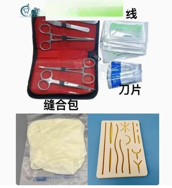 Kit De sutura De ciencia médica, herramientas De recursos De práctica De Sutura, medicina quirúrgica, estudiante, enfermera, Suturas, equipo educativo