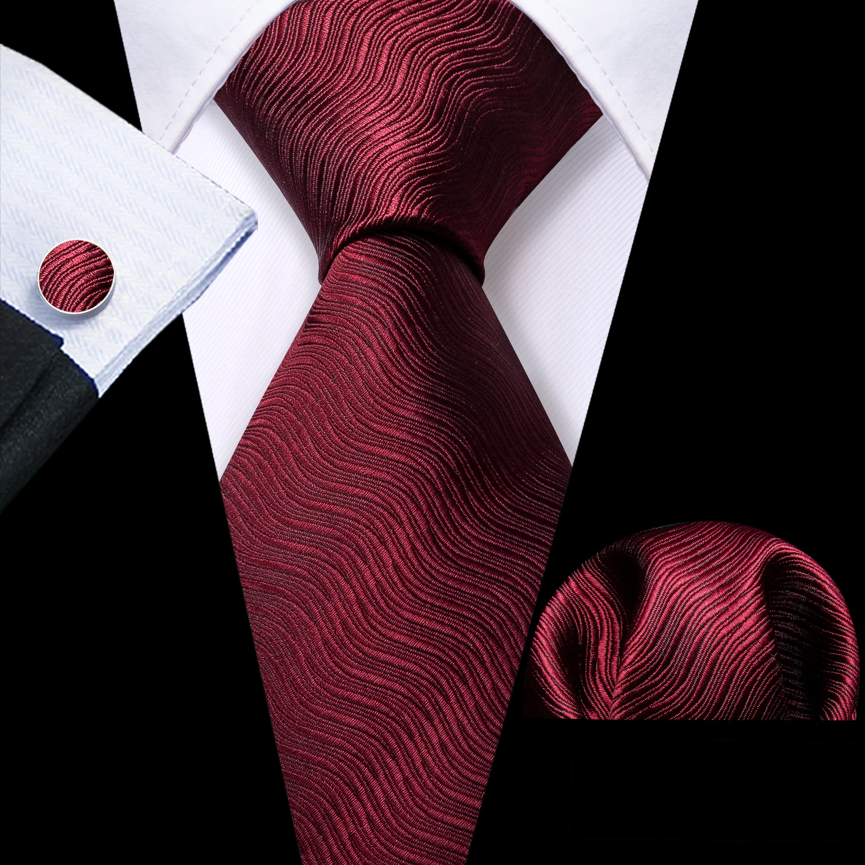 Barry.Wang, conjunto de gemelos cuadrados de bolsillo con corbata de flores de lujo para hombre, corbata azul, roja, verde y amarilla para fiesta de negocios de boda masculina