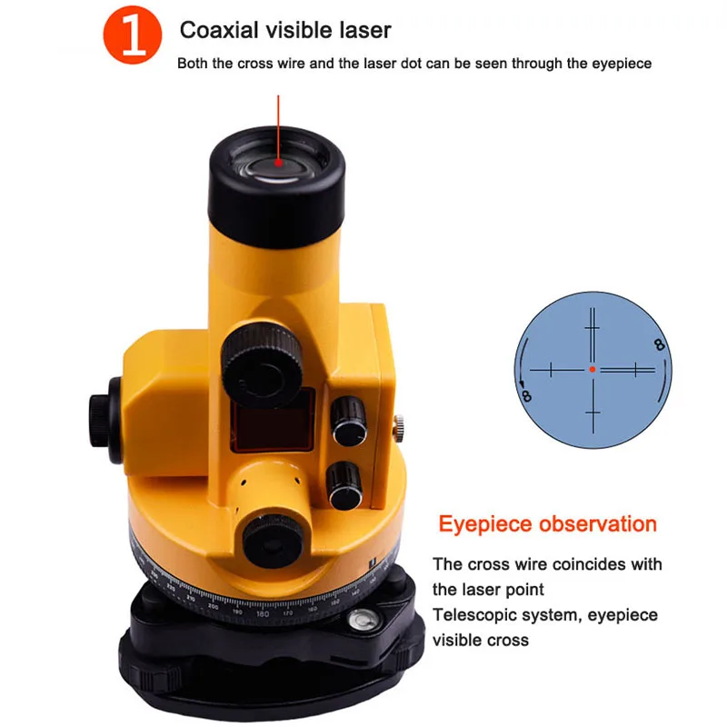 JC300 Laser Vertical Alignment Instrument With Tripod High Precision Measuring Tool Apply To High-Rise Building Mine Engineering