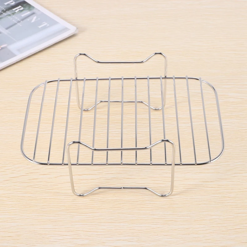 Estante de freidora de aire para Ninja DZ201/DZ401, accesorios de Foodi, estante deshidratador apilable multicapa de acero inoxidable