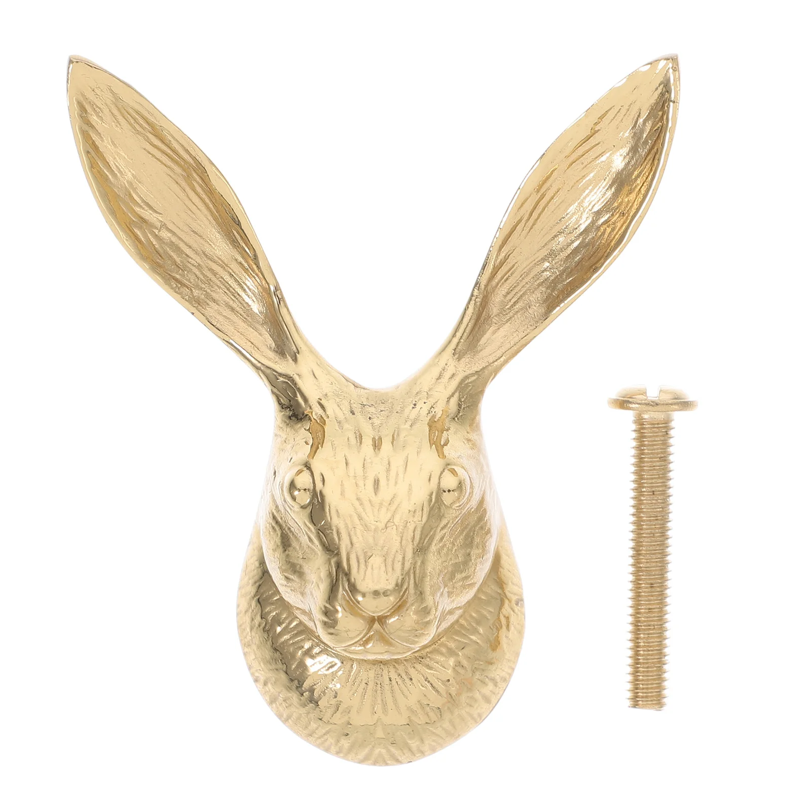 

Rabbit Head Brass Knobs Furniture Drawer Pulls Golden Cabinet Wardrobe Cute Bunny Animal Pcs Handles For Dresser Nursery