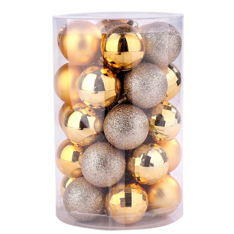 34Pcs Christmas Tree Ball Sets 6Cm Christmas Decorations Wedding Party Ornaments Xmas Tree Ball Bauble Hanging Ball Decor Gifts