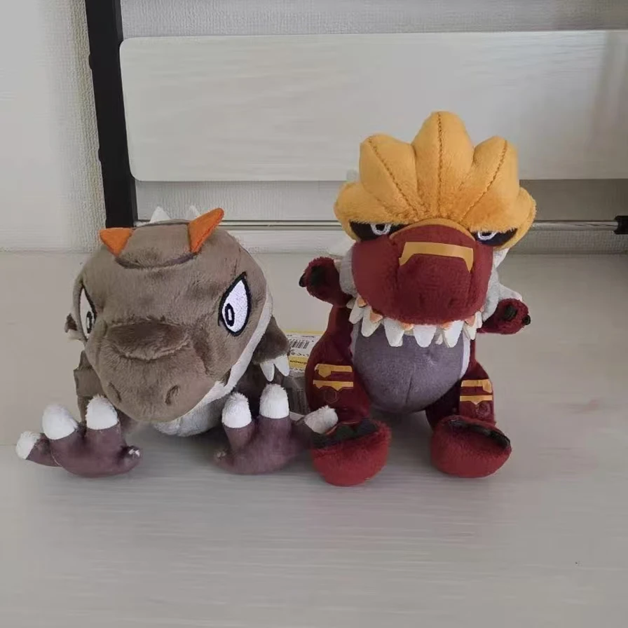 tyrantrum-and-tyrunt-japanese-pokemon-pc-center-palm-fit-plush-toys-children-cute-soft-gifts-and-birthday-christmas-gifts